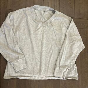 Abercrombie & Fitch Light Gray V-Neck Shirt